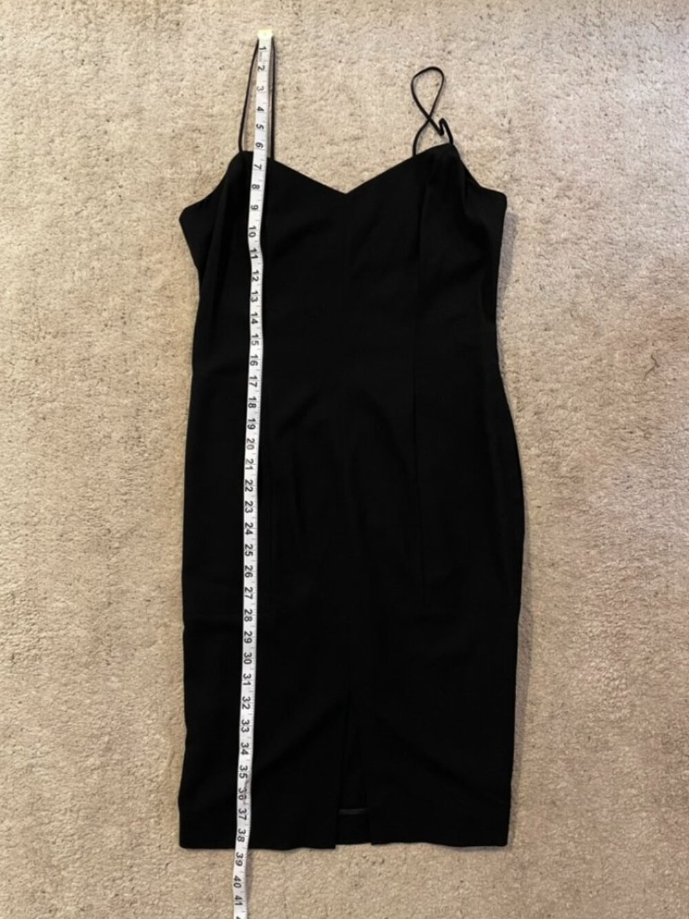 L'AGENCE Black Crepe V-Neck Slip Sheath Dress with Pockets Size 6 Minimalist - Picture 13 of 16